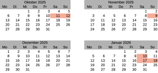 Tauftermine ab Oktober 2025